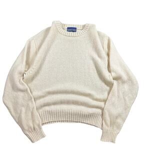 Herman Geist Women's Yellow Sweater 100% Shetland Wool Size XL